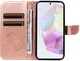 Samsung Galaxy A56 Hoesje Wallet Vlinder Book Case Kunstleer Roze Goud afbeelding 3