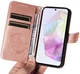 Samsung Galaxy A56 Hoesje Wallet Vlinder Book Case Kunstleer Roze Goud afbeelding 8