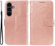 Samsung Galaxy S25 FE Hoesje Wallet Vlinder Book Case Kunstleer Roze Goud afbeelding 1