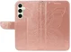 Samsung Galaxy S24 FE Hoesje Wallet Vlinder Book Case Kunstleer Roze Goud afbeelding 2