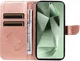 Samsung Galaxy S24 FE Hoesje Wallet Vlinder Book Case Kunstleer Roze Goud afbeelding 4