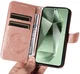 Samsung Galaxy S24 FE Hoesje Wallet Vlinder Book Case Kunstleer Roze Goud afbeelding 8