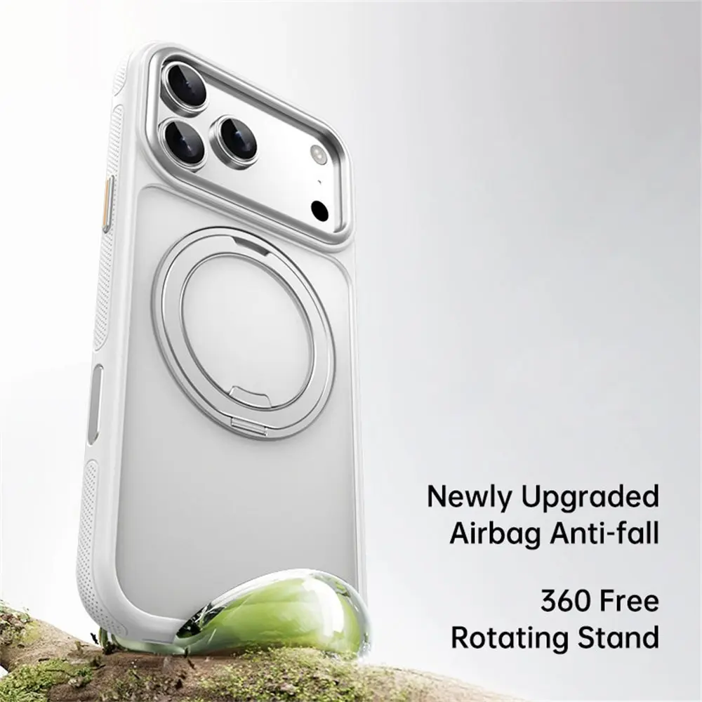 Apple iPhone 17 Pro Premium Hoesje MagSafe Kickstand Wit afbeelding 2