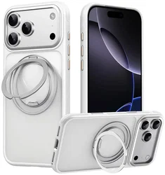 Apple iPhone 17 Pro Premium Hoesje MagSafe Kickstand Wit afbeelding