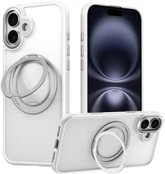 Apple iPhone 16 Premium Hoesje MagSafe Kickstand Wit afbeelding