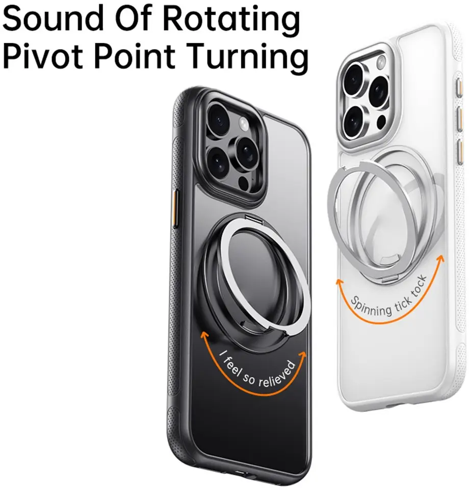 Apple iPhone 16 Pro Premium Hoesje MagSafe Kickstand Zwart afbeelding 3