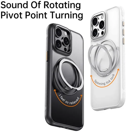 Apple iPhone 16 Pro Premium Hoesje MagSafe Kickstand Zwart afbeelding 3