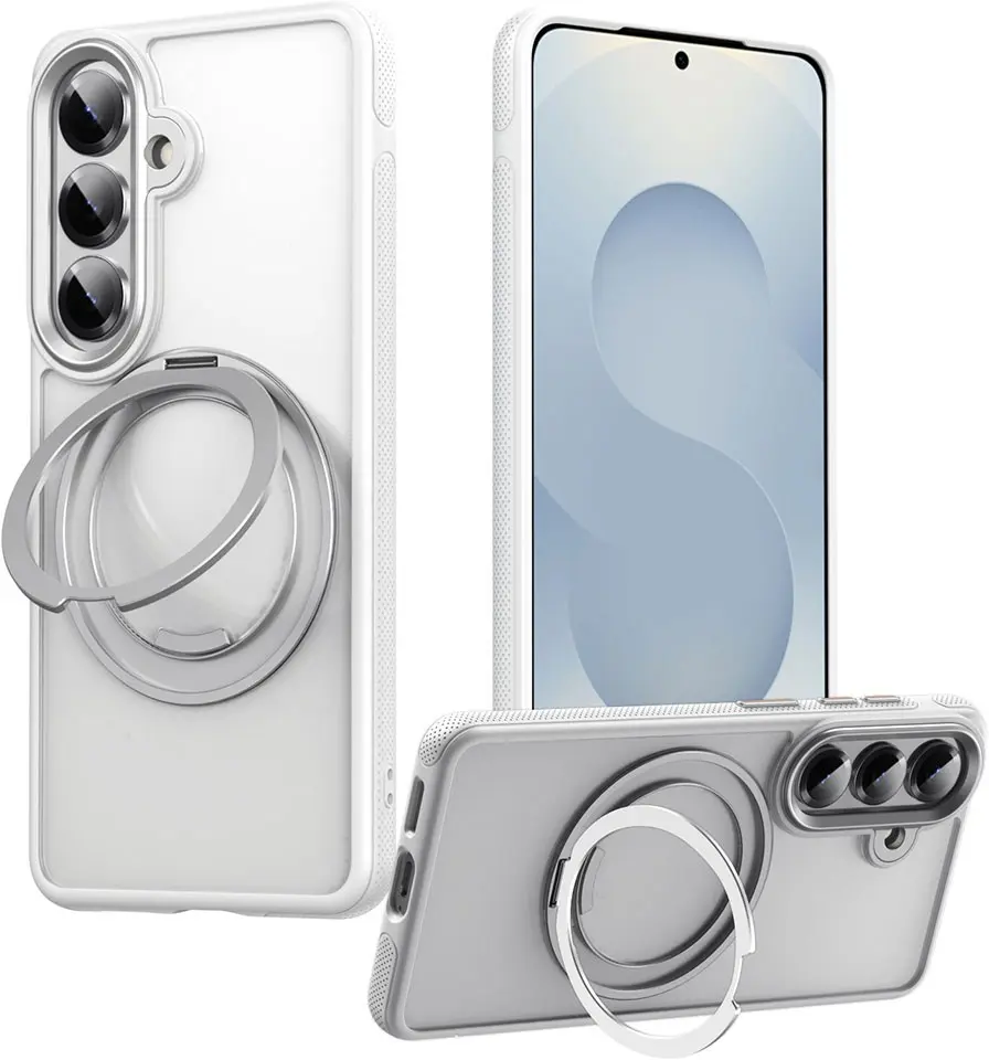 Samsung Galaxy S26 Plus Premium Hoesje MagSafe Kickstand Wit afbeelding 1