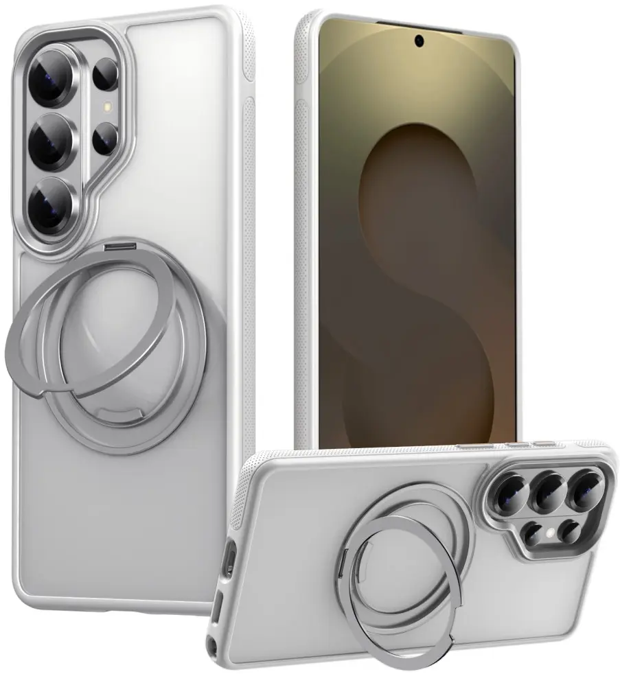 Samsung Galaxy S26 Ultra Premium Hoesje MagSafe Kickstand Wit afbeelding 1