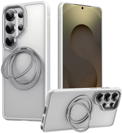 Samsung Galaxy S26 Ultra Premium Hoesje MagSafe Kickstand Wit afbeelding 1
