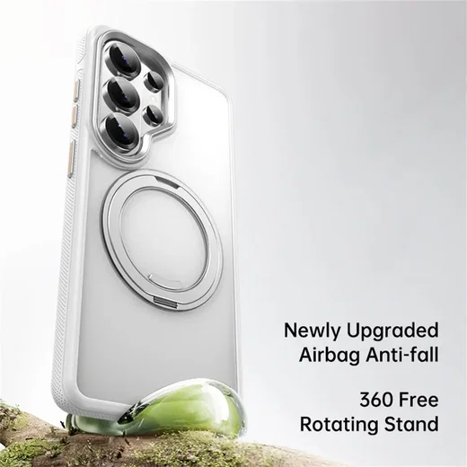 Samsung Galaxy S26 Ultra Premium Hoesje MagSafe Kickstand Wit afbeelding 2