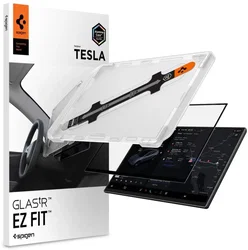 Spigen EZ Fit GLAS.tR Tesla Model Y Screen Protector afbeelding