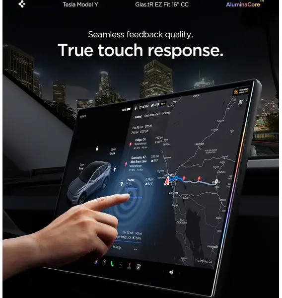 Spigen EZ Fit GLAS.tR Tesla Model Y Screen Protector afbeelding 7
