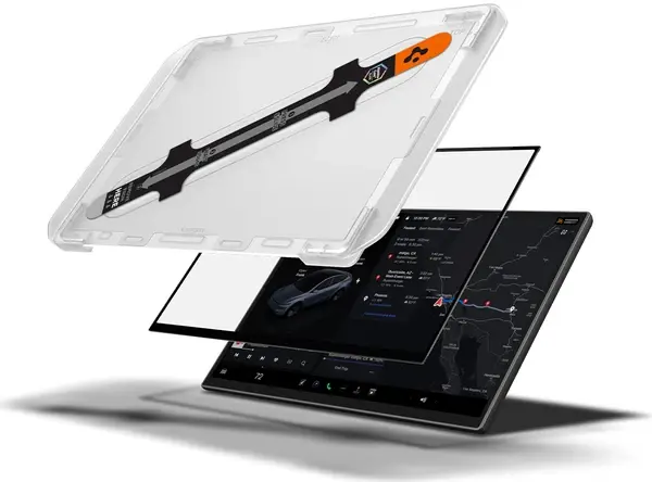 Spigen EZ Fit GLAS.tR Tesla Model Y Screen Protector afbeelding 2