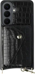 AVY Samsung Galaxy S26 - Classic Kit - Leather Croco Zwart afbeelding