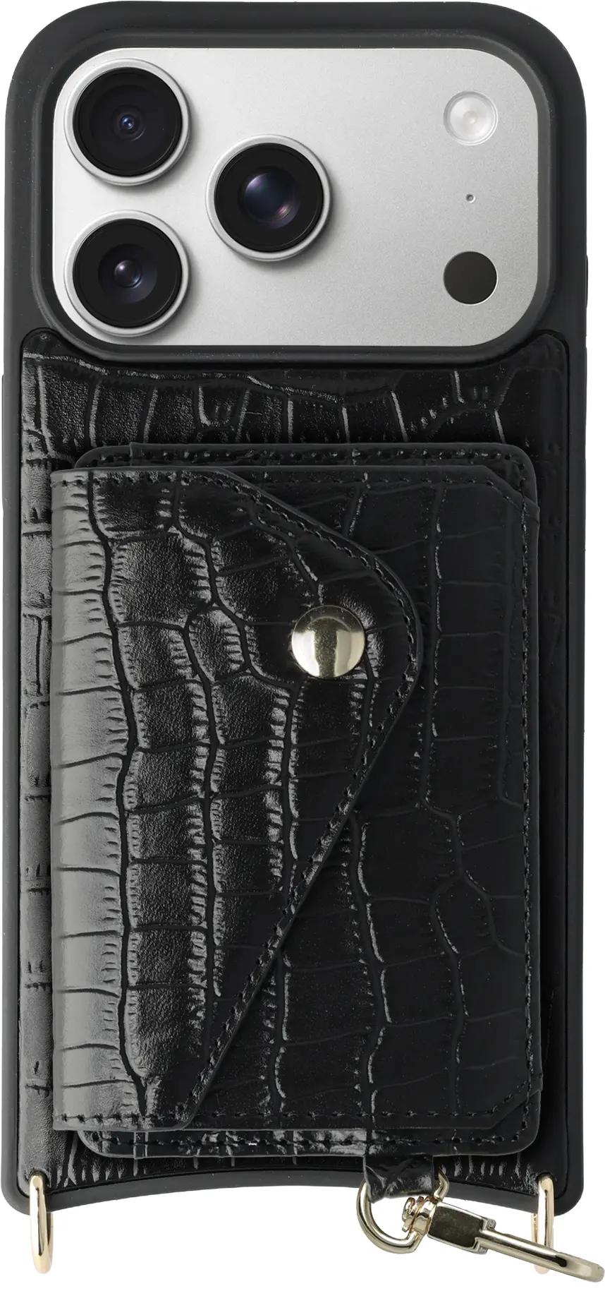 AVY Apple iPhone 17 Pro - Classic Kit - Leather Croco Zwart afbeelding 1