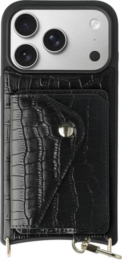 AVY Apple iPhone 17 Pro - Classic Kit - Leather Croco Zwart afbeelding 1