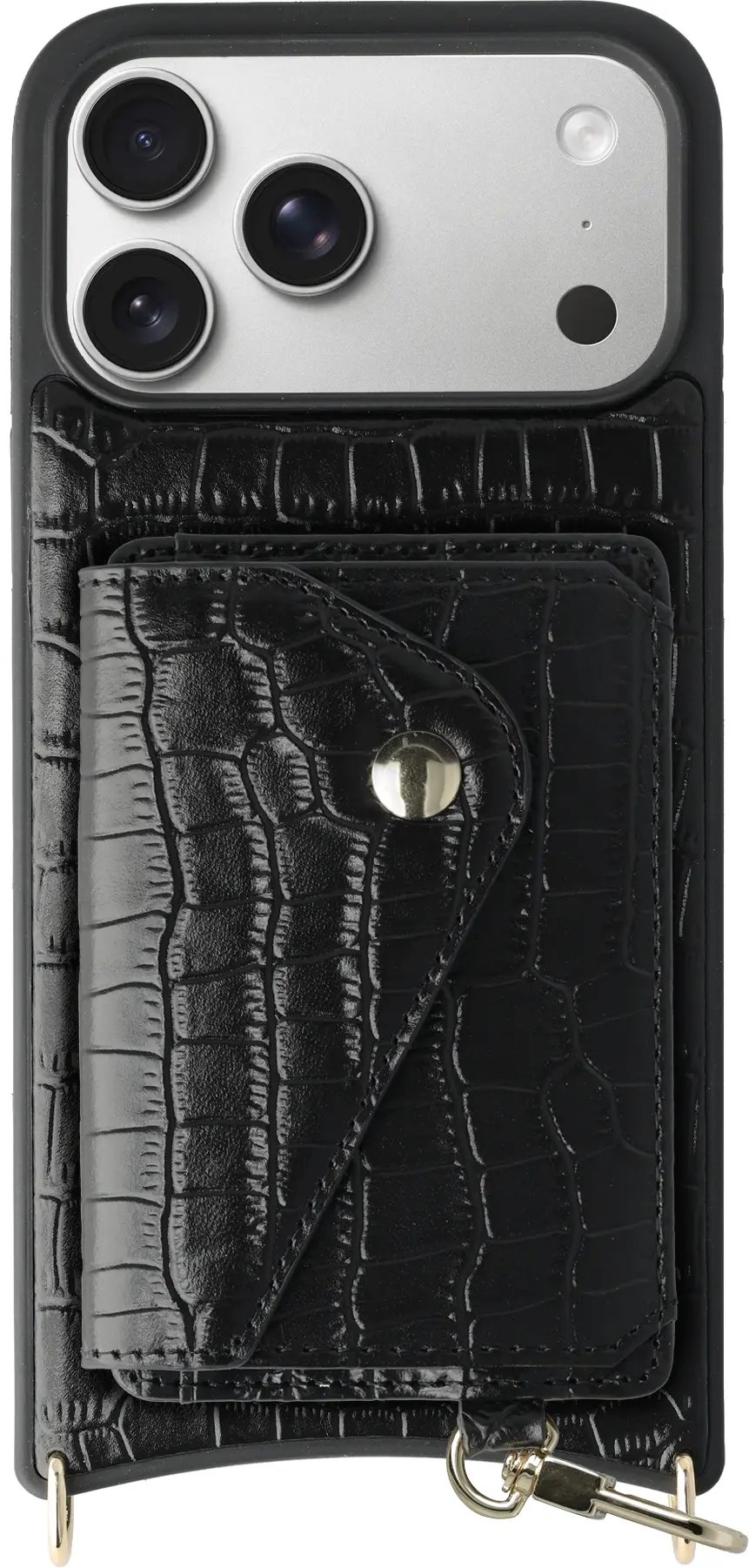 AVY Apple iPhone 17 Pro Max - Classic Kit - Leather Croco Zwart afbeelding 1