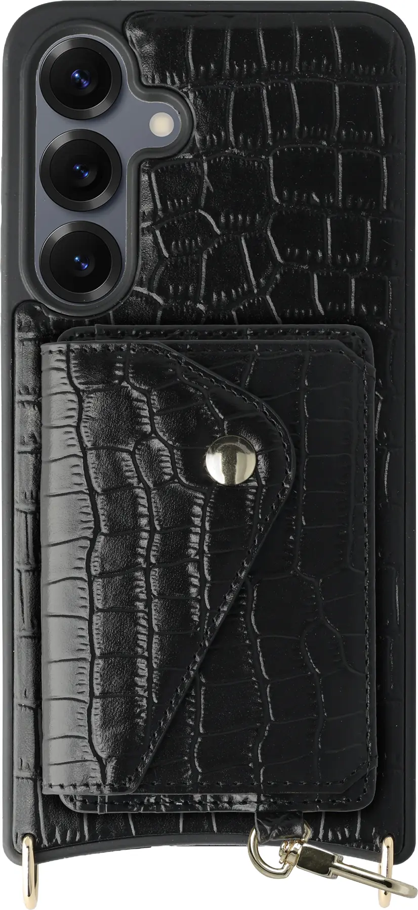 AVY Samsung Galaxy S25 / S24 - Classic Kit - Leather Croco Zwart afbeelding 1