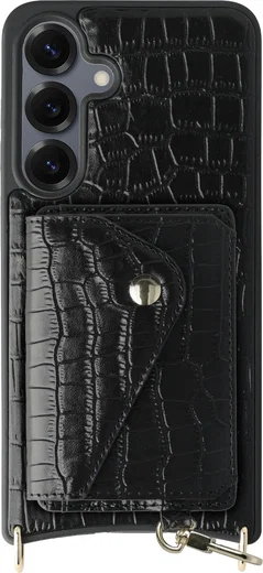 AVY Samsung Galaxy S25 / S24 - Classic Kit - Leather Croco Zwart afbeelding 1