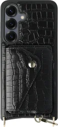 AVY Samsung Galaxy S25 / S24 - Classic Kit - Leather Croco Zwart afbeelding