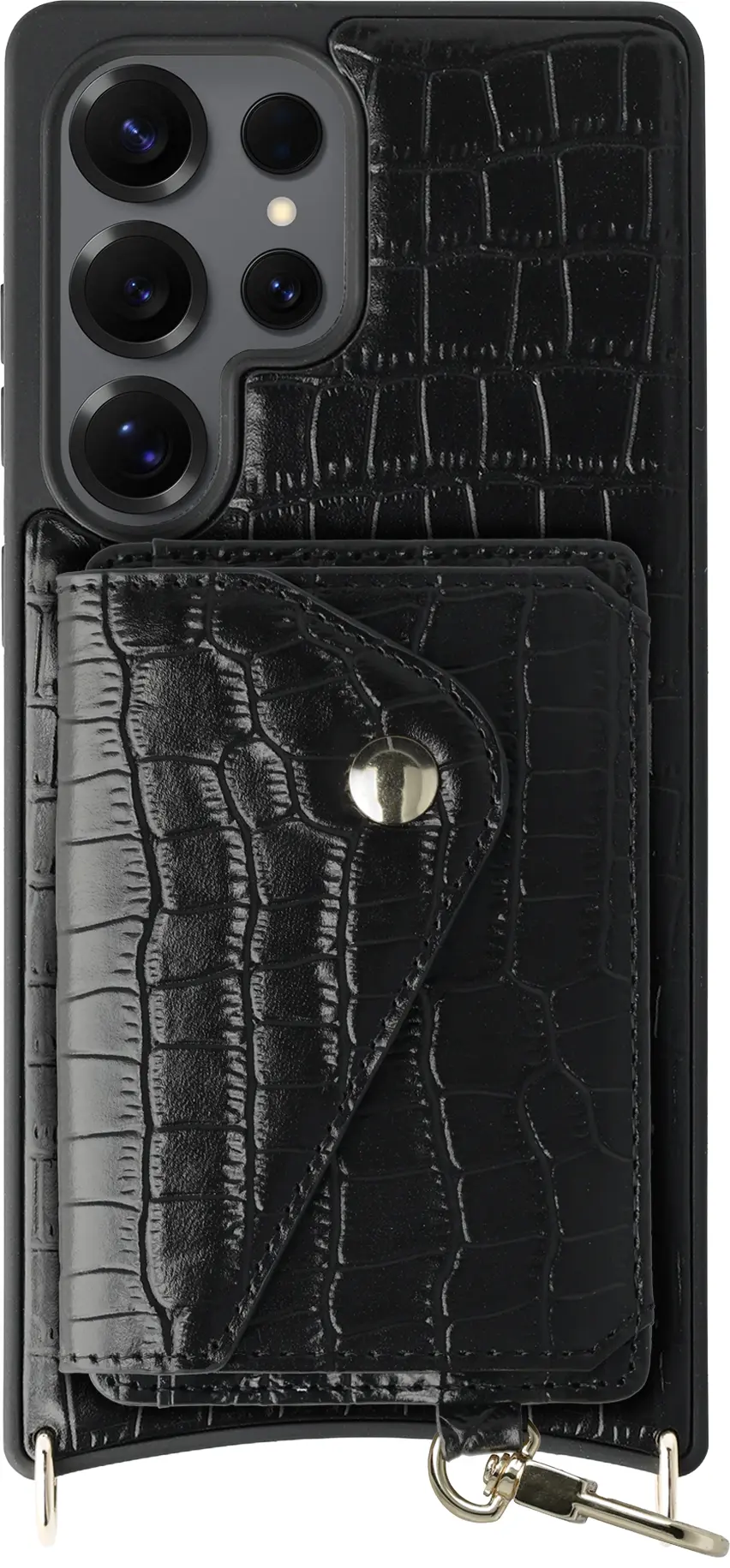 AVY Samsung Galaxy S25 Ultra - Classic Kit - Leather Croco Zwart afbeelding 1