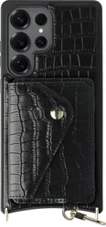 AVY Samsung Galaxy S25 Ultra - Classic Kit - Leather Croco Zwart afbeelding