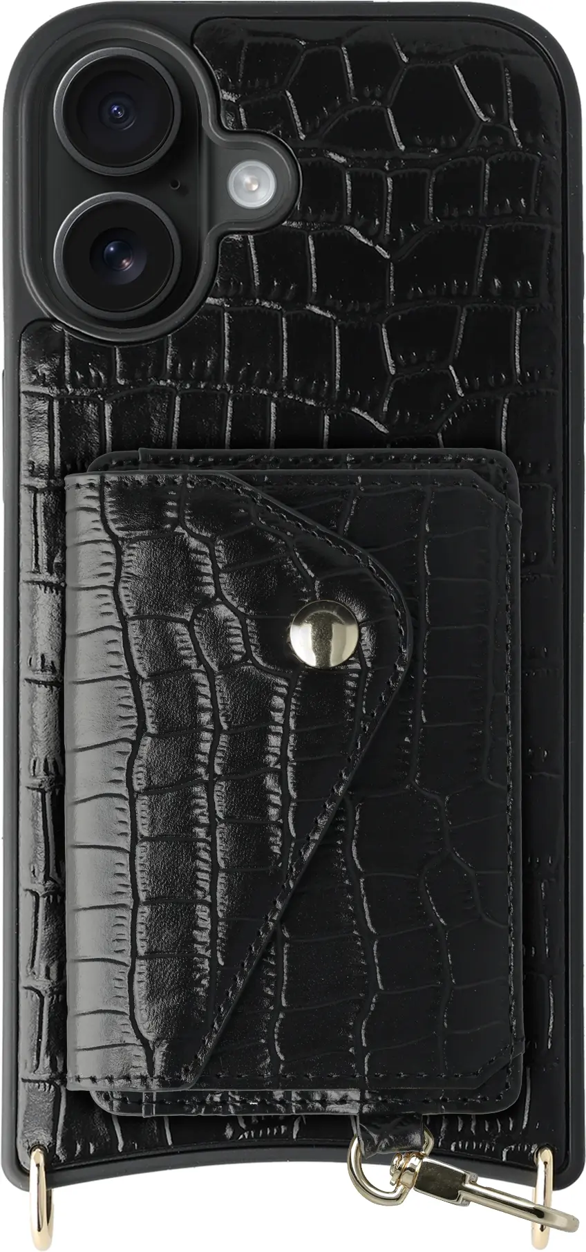 AVY Apple iPhone 16 - Classic Kit - Leather Croco Zwart afbeelding 1