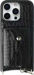 AVY Apple iPhone 16 Pro - Classic Kit - Leather Croco Zwart afbeelding