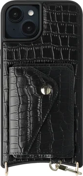 AVY Apple iPhone 15 - Classic Kit - Leather Croco Zwart