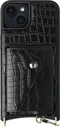 AVY Apple iPhone 15 - Classic Kit - Leather Croco Zwart
