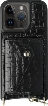 AVY Apple iPhone 15 Pro - Classic Kit - Leather Croco Zwart