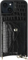 AVY Apple iPhone 14 / 13 - Classic Kit - Leather Croco Zwart afbeelding