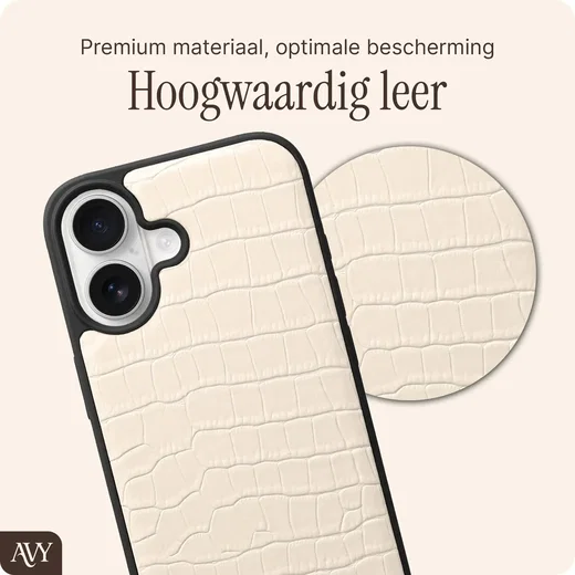 AVY Apple iPhone 17 - Classic Kit - Leather Croco Beige afbeelding 6