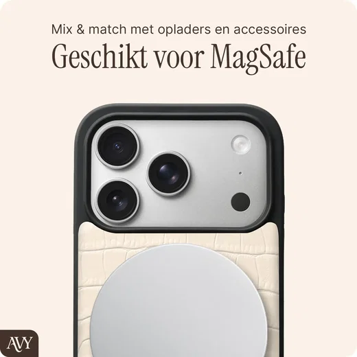 AVY Apple iPhone 17 Pro - Classic Kit - Leather Croco Beige afbeelding 7