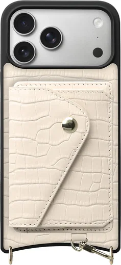 AVY Apple iPhone 17 Pro Max - Classic Kit - Leather Croco Beige afbeelding 1