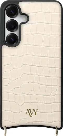 AVY Samsung Galaxy S25 / S24 - Classic Kit - Leather Croco Beige afbeelding 11