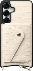 AVY Samsung Galaxy S25 / S24 - Classic Kit - Leather Croco Beige afbeelding
