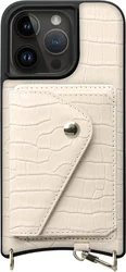 AVY Apple iPhone 15 Pro - Classic Kit - Leather Croco Beige afbeelding
