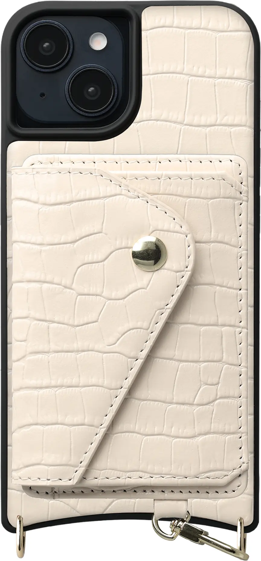 AVY Apple iPhone 14 / 13 - Classic Kit - Leather Croco Beige afbeelding 1