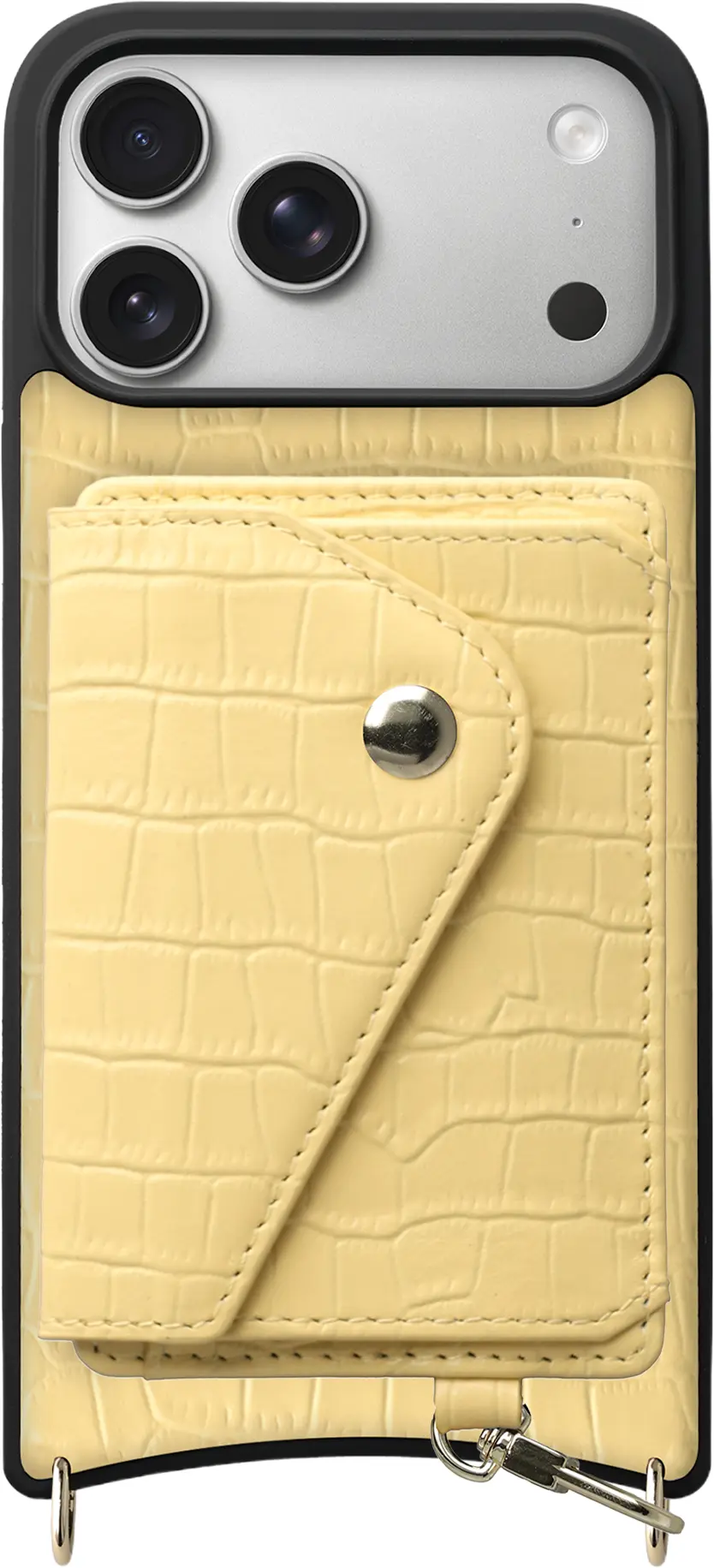 AVY Apple iPhone 17 Pro Max - Classic Kit - Leather Croco Geel afbeelding 1
