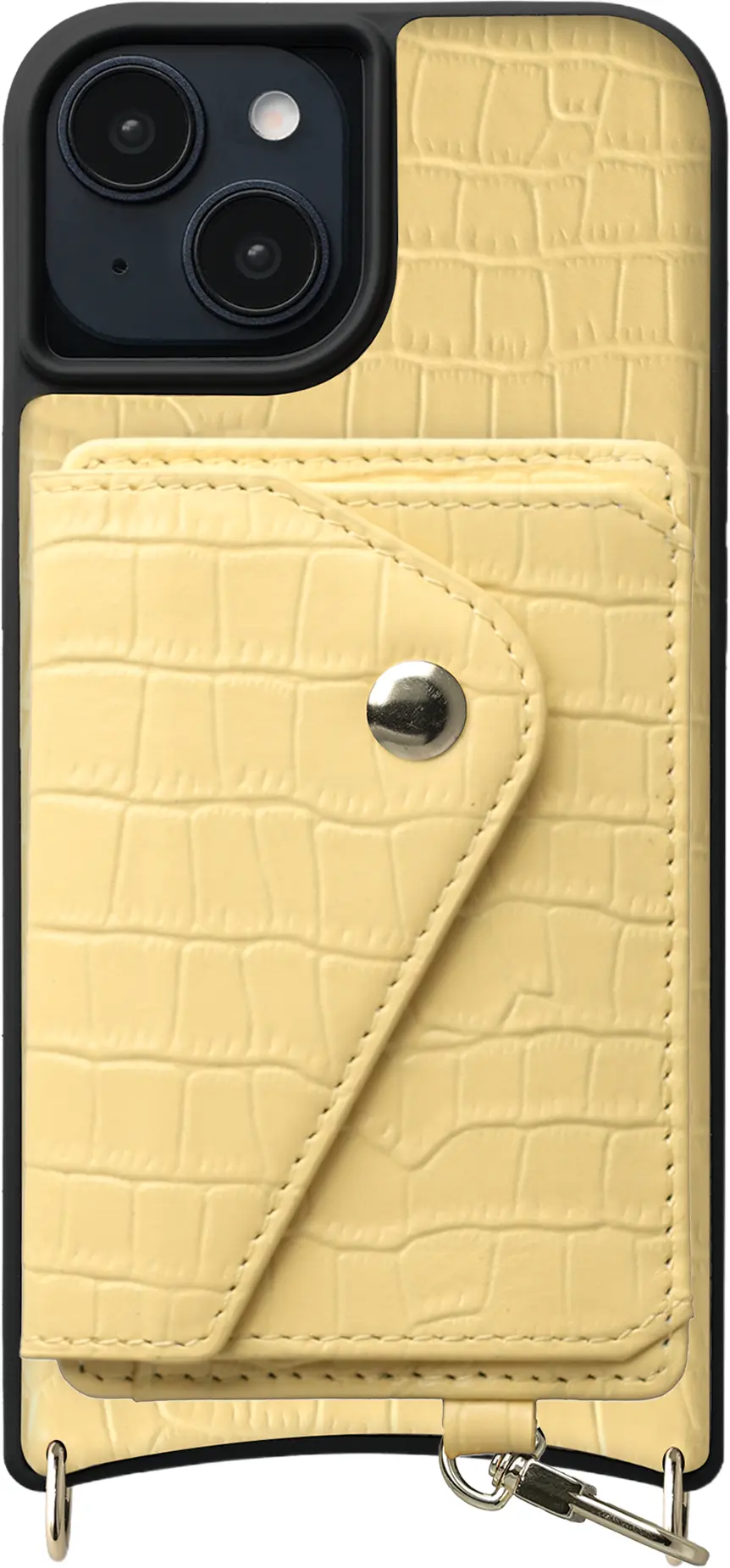 AVY Apple iPhone 14 / 13 - Classic Kit - Leather Croco Geel afbeelding 1