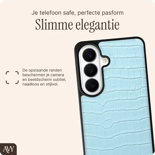 AVY Samsung Galaxy S26 - Classic Kit - Leather Croco Blauw afbeelding 10