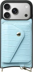 AVY Apple iPhone 17 Pro - Classic Kit - Leather Croco Blauw afbeelding