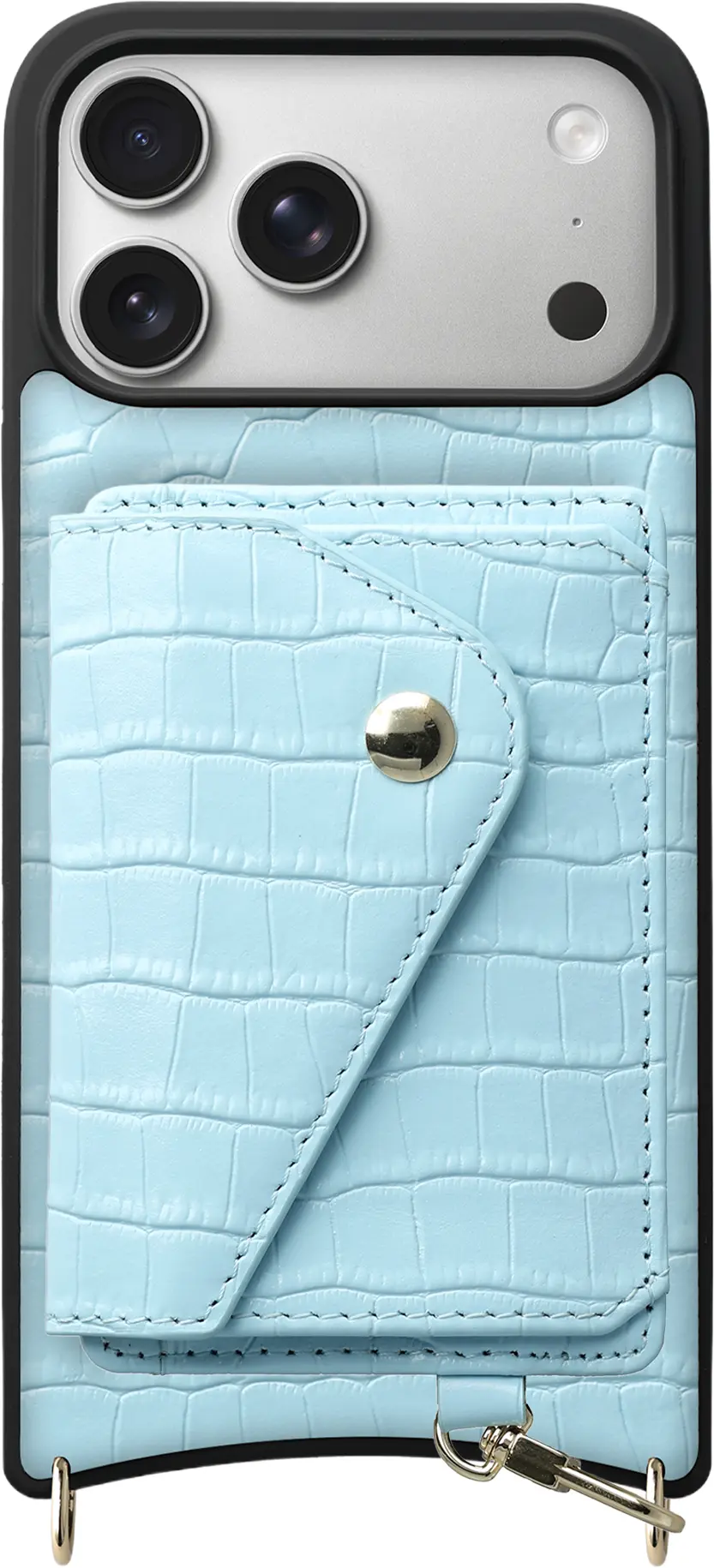 AVY Apple iPhone 17 Pro Max - Classic Kit - Leather Croco Blauw afbeelding 1