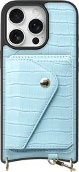 AVY Apple iPhone 16 Pro - Classic Kit - Leather Croco Blauw afbeelding