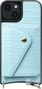 AVY Apple iPhone 15 - Classic Kit - Leather Croco Blauw