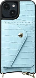 AVY Apple iPhone 15 - Classic Kit - Leather Croco Blauw afbeelding