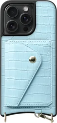 AVY Apple iPhone 15 Pro Max - Classic Kit - Leather Croco Blauw afbeelding