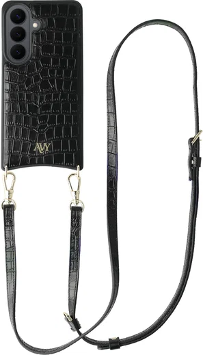 AVY Samsung Galaxy S26 - Essential Kit - Croco Zwart - Long Leather afbeelding 1